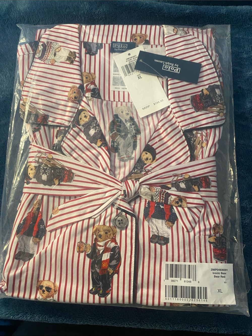 Polo by Ralph Lauren Pink Striped Nutcracker Print Pajama Set